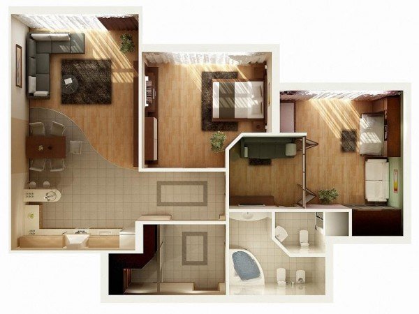 20 Interesting Two Bedroom Apartment Plans Home Design Lover