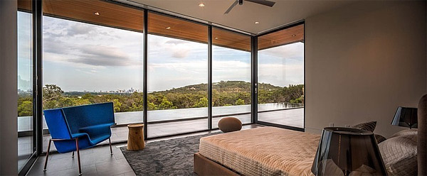 master bedroom glass wall