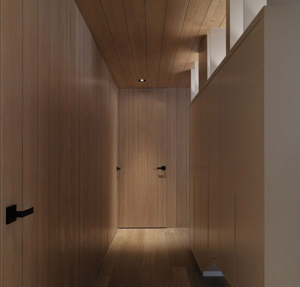 wooden hallway