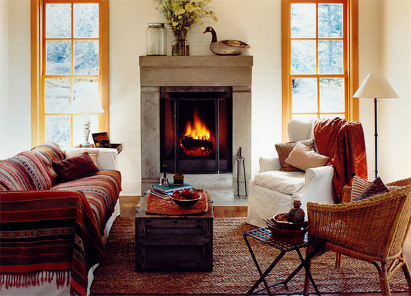 fall colors living room