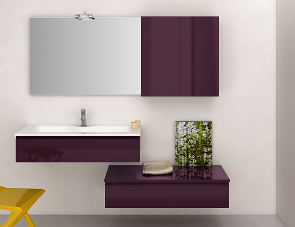 violet bathroom