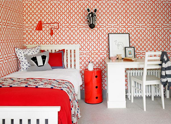 20 Trendy Bedrooms With Geometric Wallpaper Designs Home Design Lover