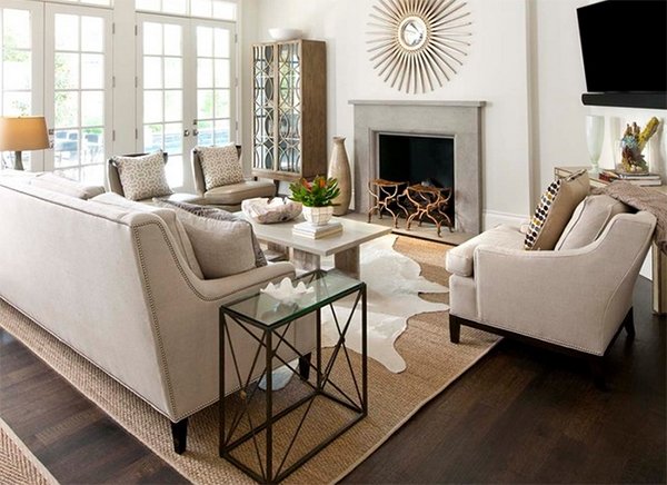 20 Living Rooms Adorned With Cowhide Rugs Home Design Lover