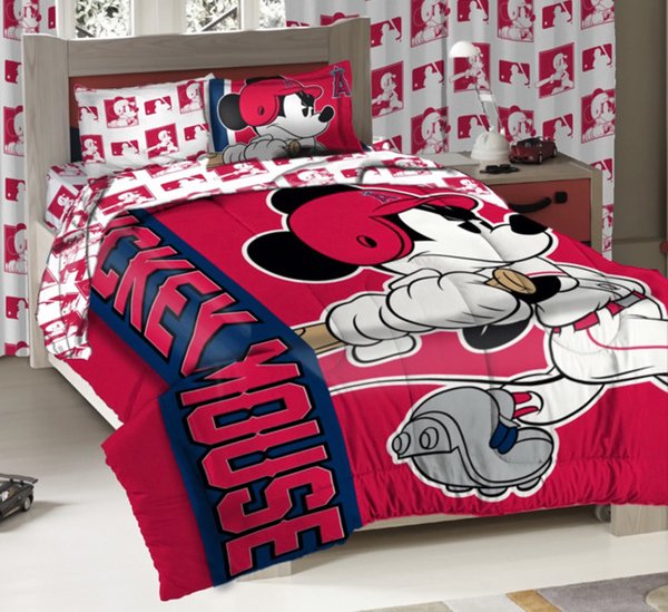 HOLY HOME Kid/'s Cartoon Bedding Lovely Mouse Mickey Duvet Cover Set 4 Pieces Bedclothes Children/'s Birthday Gift Full, Mickey