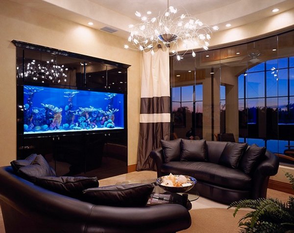 22 Contemporary Living Room Designs With Fish Tanks Home