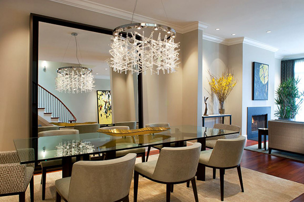 modern chandelier for small dining room