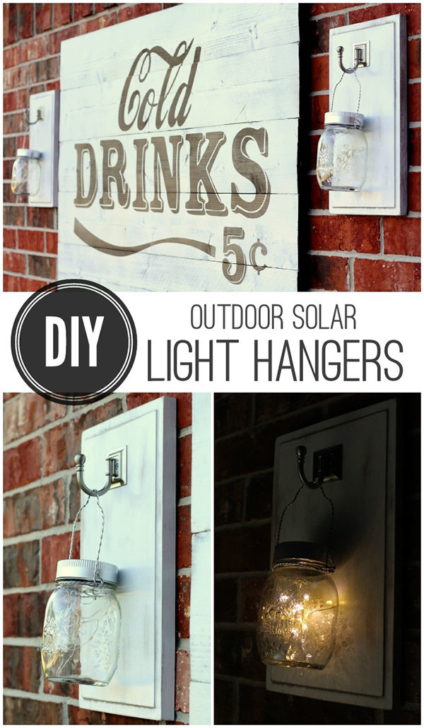 DIY Solar Light Hangers