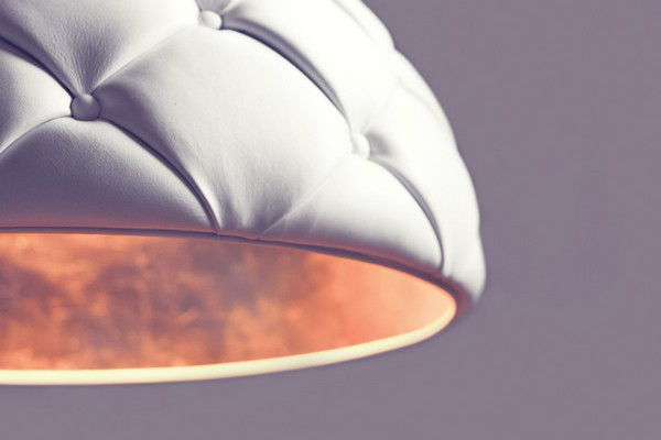 white leather lamp