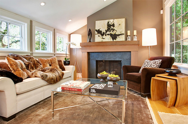 20 Living Rooms Gracefully Using Fall Colors | Home Design Lover