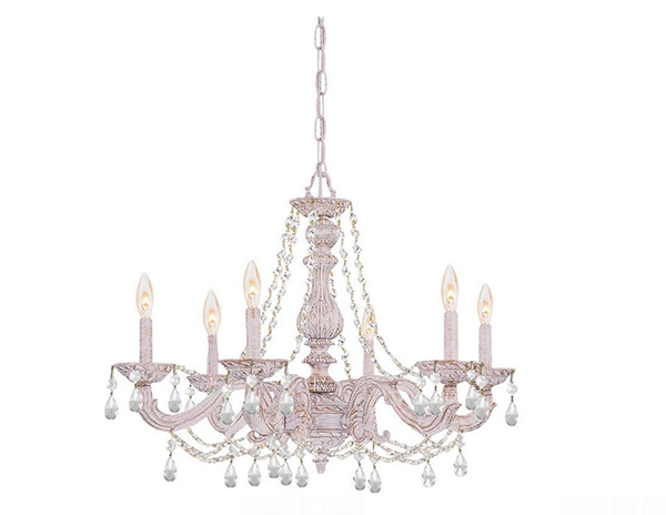 Antique White Crystal Chandelier