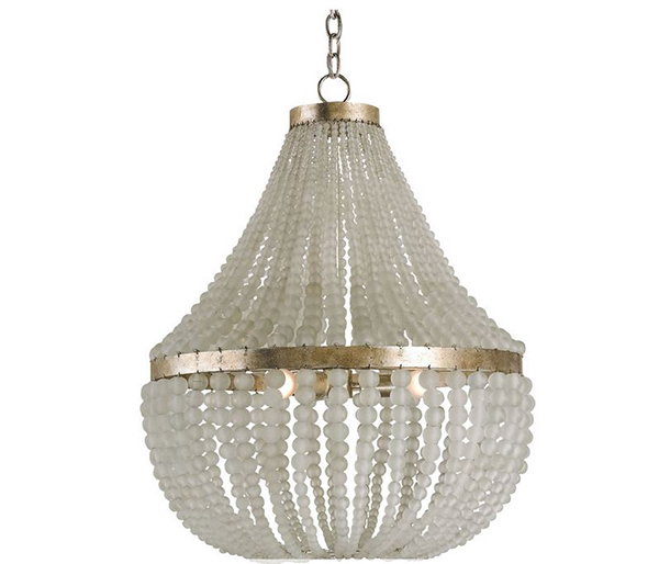 White Beaded Chandelier