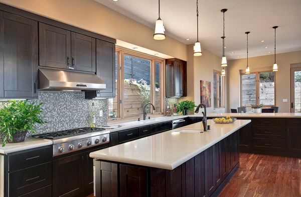 22 Beautiful Kitchen Colors with Dark Cabinets  Home Design Lover