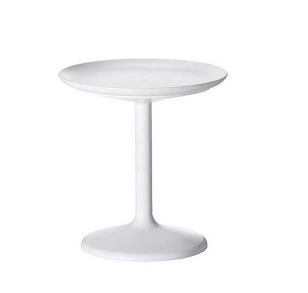 all-white end table