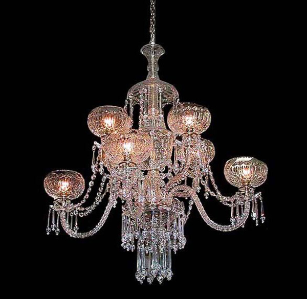 Two-Tier Crystal 8 Arm Chandelier