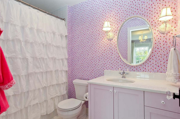 20 Lovely Ideas for a Girls' Bathroom Decoration | Home Design Lover
