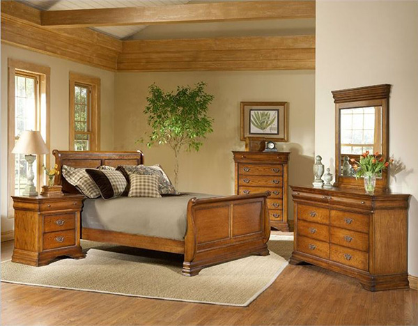 Lafayette 5 Piece Bedroom Set in American Oak