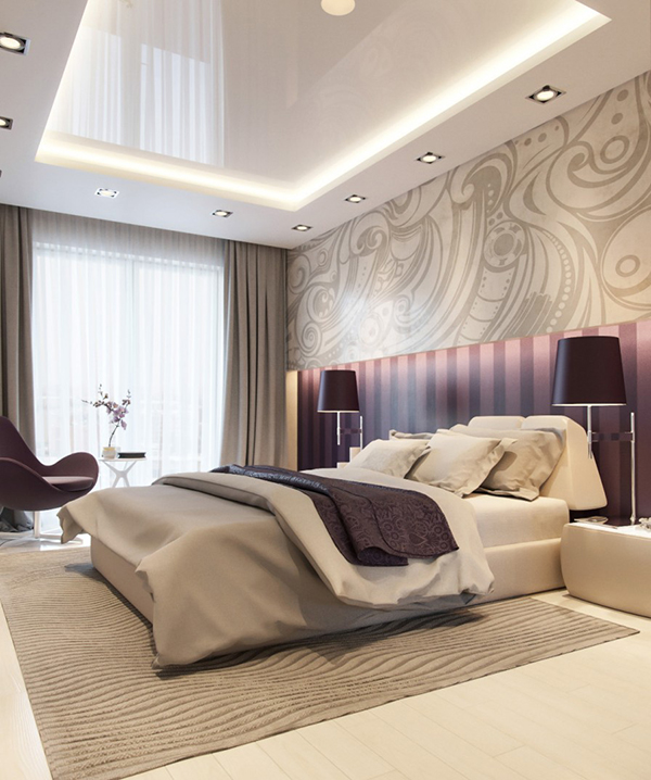 purple master bedroom designs