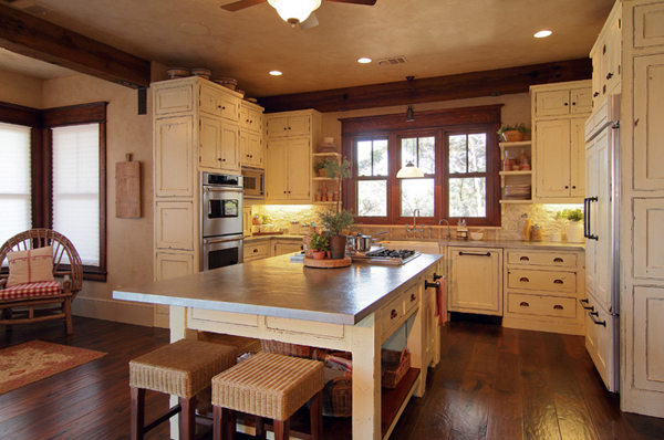 antique white cabinets