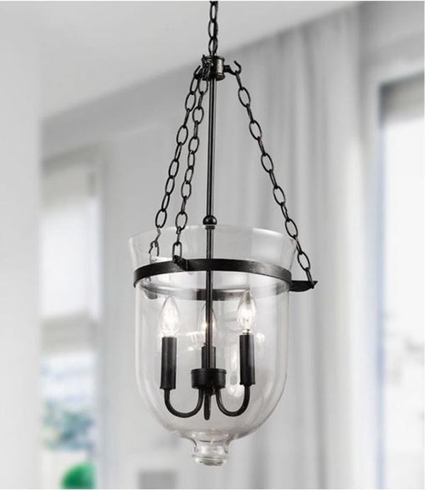 Glass Lantern Chandelier