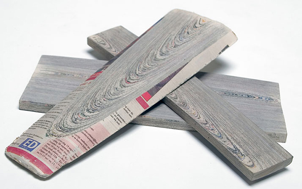 Newspaper Wood: A New Material Using Paper to Make Wood