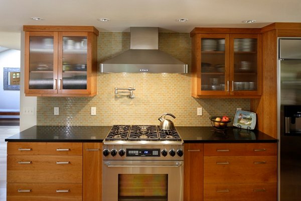 natural wood cabinetry