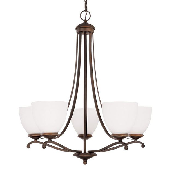 Chapman Bronze 5 Light Chandelier