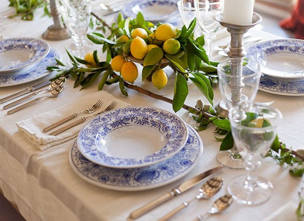 fancy restaurant table setup