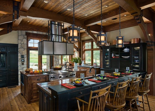 rustic western kitchen lighting