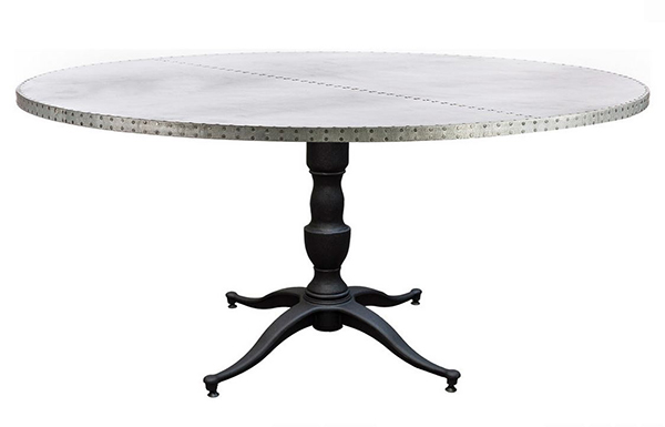 Round Zinc Dining Table