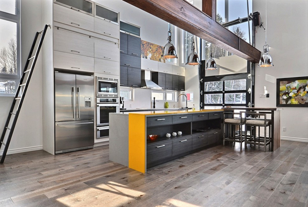 open industrial kitchen