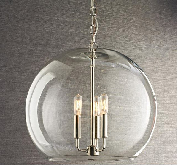 Clear Glass Sphere Chandelier