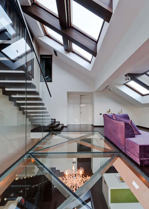 transparent glass floor