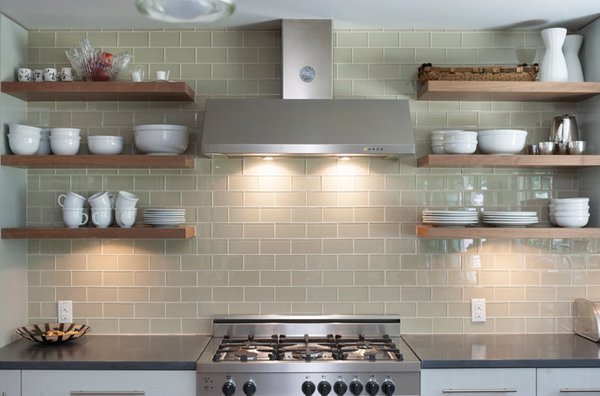 kitchen floating shelves