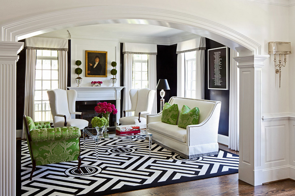 20 Wonderful White  and Green  Living  Rooms  Home Design Lover