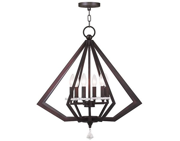 Bronze Diamond Candle Chandelier