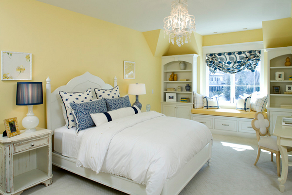 Blue and Yellow Accents bedroom