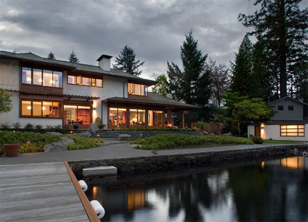 View from Lake w/ Boathouse