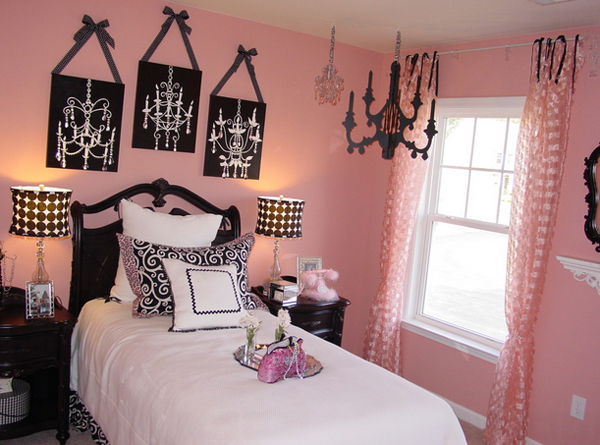 20 Gorgeous Pink And Black Accented Bedrooms Home Design Lover Bedroom cute fairy lights pink aesthetic bedroom pink. 20 gorgeous pink and black accented