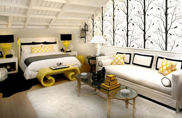 20 Sophisticated Black and Yellow Bedrooms | Home Design Lover