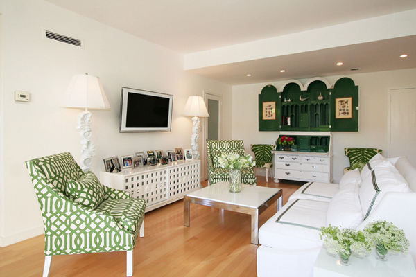 white green living rooms