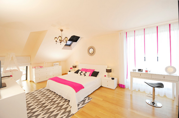 Pink and Black Accented Bedrooms