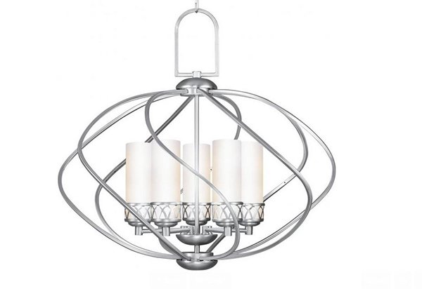 Brushed Nickel Candle Chandelier