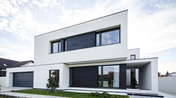 C House: Black and White Volumes in a Modern Home in ...