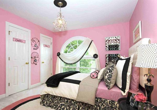 Black White Pink Bedroom Decorating Ideas