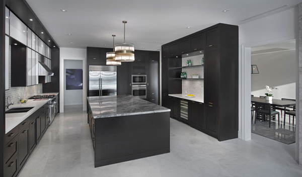 black kitchen design