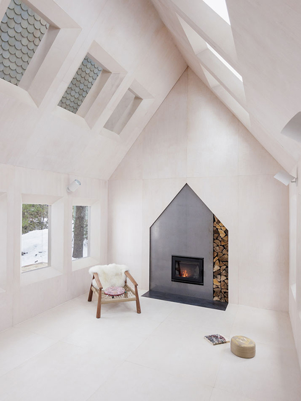 minimal fireplace