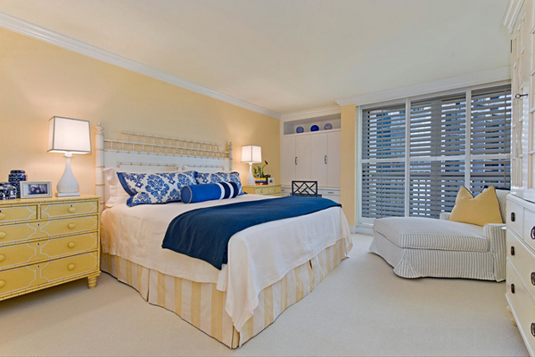 Blue and Yellow Accents bedroom