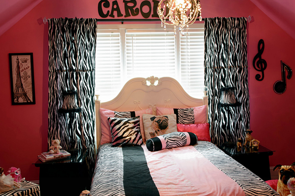 Pink and Black Accented Bedrooms