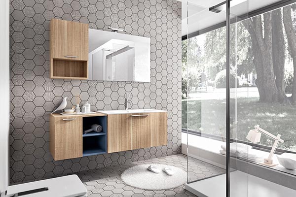 hexagon pattern bathroom