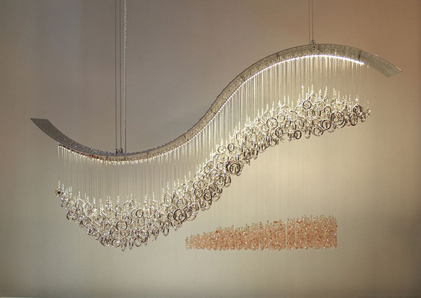 Crashing Wave Swarovski Crystal Chandelier